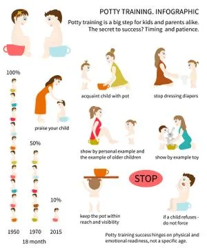 Potty Training. Infographic Stock Illustration