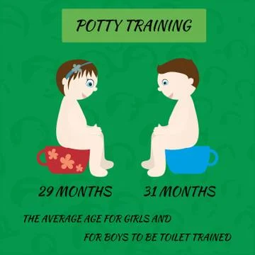 Potty Training. Vector. Stock Illustration