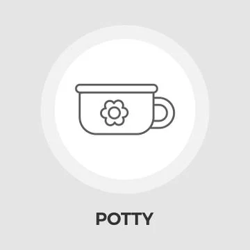 Potty vector flat icon Stock Illustration