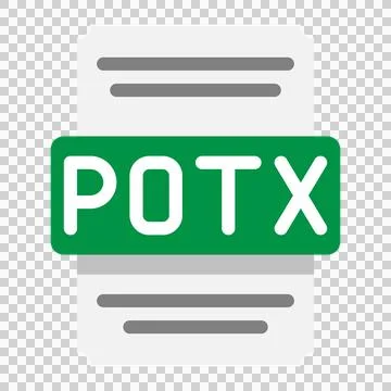 Potx Editable Spreadsheet Document flat Icons Illustrazione stock
