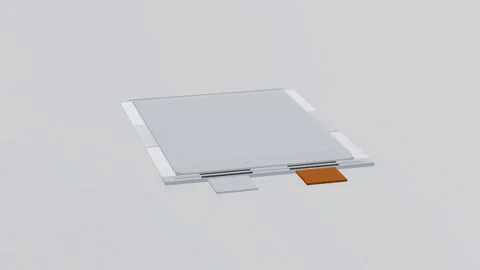 Pouch cell battery 3d loop white background 3D animation seamless loop Vídeos de archivo 341848708