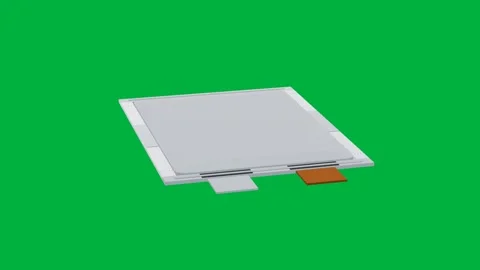 Pouch cell battery 3d loop green screen Stock Footage 343073592