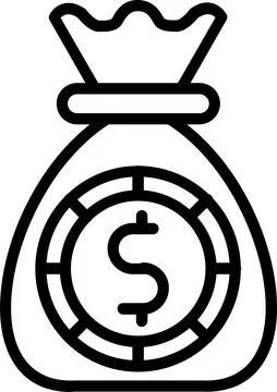 Pouch Line Icon Design Stock Illustration