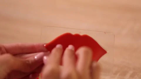 Pouch for lips 2 Stock Footage 307415074