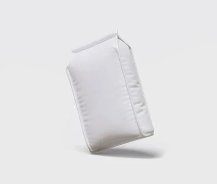 Pouch packaging white color and craft paper Illustrazione stock