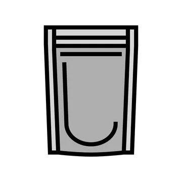 Pouch plastic color icon vector illustration Illustrazione stock