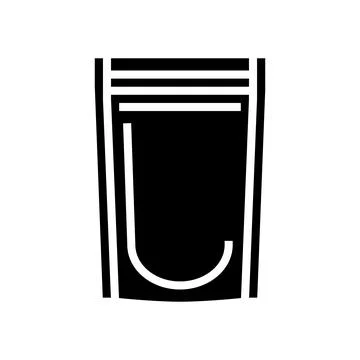 Pouch plastic glyph icon vector illustration Illustrazione stock