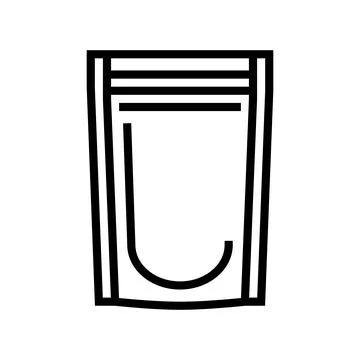 Pouch plastic line icon vector illustration Illustrazione stock