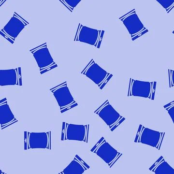 Pouch plastic package glyph vector seamless pattern Stock Illustration