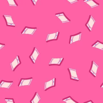 Pouch plastic package isometric icon seamless pattern Stock Illustration