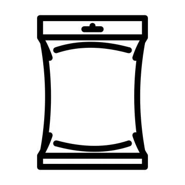 Pouch plastic package line icon vector illustration Stockillustratie