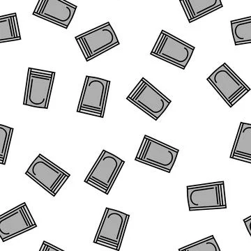 Pouch plastic vector seamless pattern Illustrazione stock