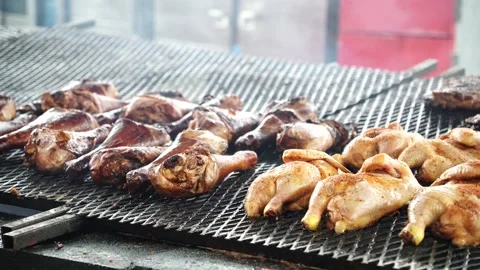 Poultry on a bar-b-que Vídeos de archivo 317927226