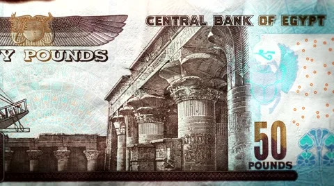 Pound bill Egyption money burning in flames Vidéo 64937192