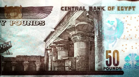 Pound bill Egyption money burning in flames Vidéo 64987122