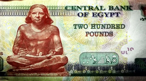 Pound bill Egyption money burning in flames Vidéo 65181681