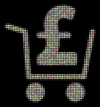 Pound Cash Out Halftone Composition of Dots イラスト素材