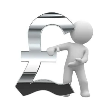 Pound chrome symbol Stock Illustration