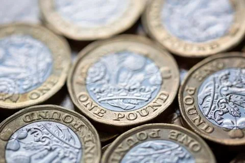 Pound Coin Close Up Stock Photos