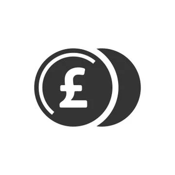 Pound Coin Icon Stock Illustration