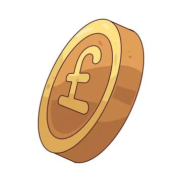 Pound Coin illustration Stock Illustration