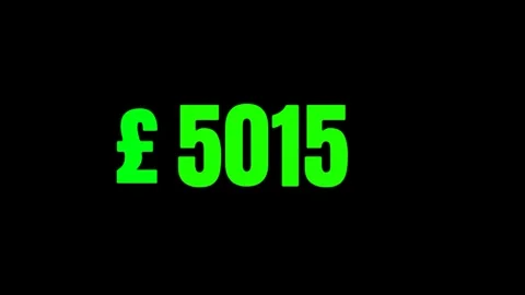 Pound Countdown Animation Decreasing from 10000 to 1 in 4K Stock Footage 326669226