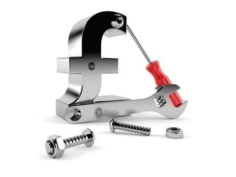 Pound currency concept Illustrazione stock