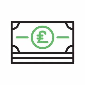 Pound Currency icon vector image. Illustrazione stock