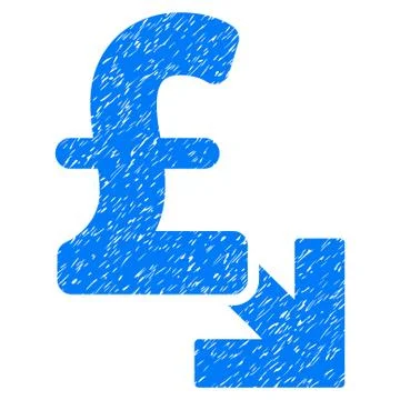 Pound Decrease Grainy Texture Icon Illustrazione stock