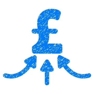 Pound Financial Accumulator Grainy Texture Icon Stock Illustration