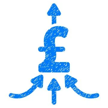 Pound Financial Aggregator Grainy Texture Icon Stock Illustration