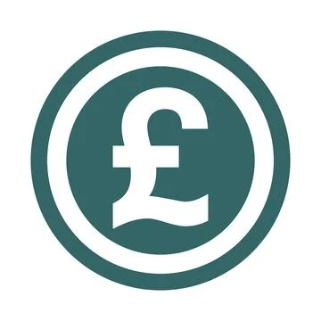 Pound flat icon sign vector. Paper money symbol isolated on white background, Stock Illustration