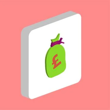Pound GBP bag computer symbol Stock Illustration