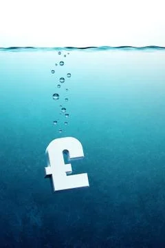 Pound go down Stock Illustration