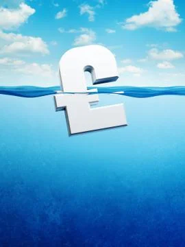 Pound go down Stock Illustration