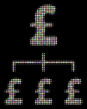 Pound Hierarchy Halftone Composition of Dots イラスト素材