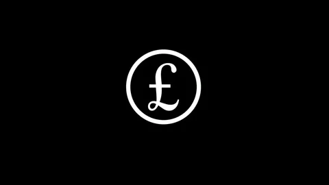 Pound icon animated video Stock Footage 295032051
