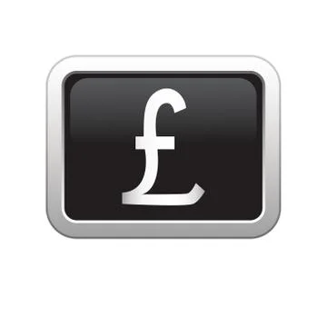 Pound icon black Illustrazione stock