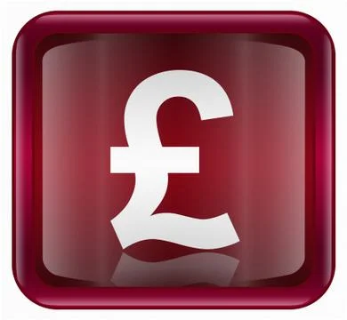 Pound icon dark red, isolated on white background Stockillustratie