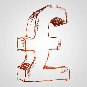 Pound icon illustration Stock Illustration