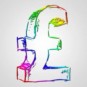 Pound icon illustration Stock Illustration