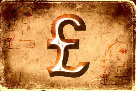 Pound icon illustration Stock Illustration