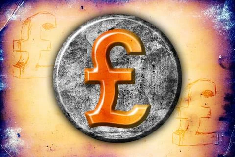 Pound icon illustration Stock Illustration