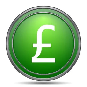 Pound icon. Internet button on white background.. Stock Illustration