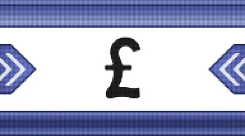 Pound icon on a pixel screen. Seamless. Stock Footage 52772011