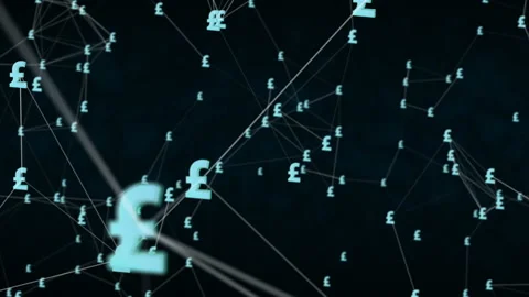 Pound icons are connected to each other Stock Footage 97448447