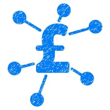 Pound Links Grainy Texture Icon Illustrazione stock