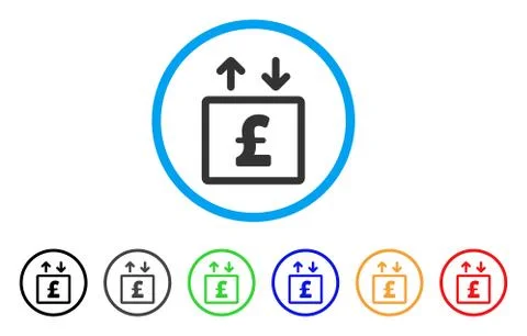 Pound Money Elevator Rounded Icon Stock Illustration