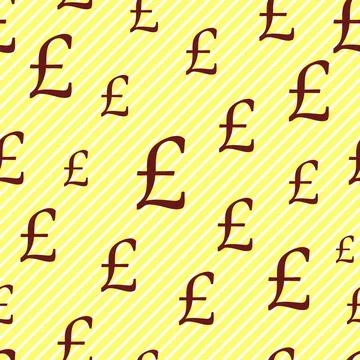 Pound pattern. Pound seamless pattern, uk currency. A vector illustration.... Foto stock