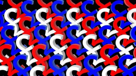 Pound Pattern Wave With Luma Matte Stock Footage 129388277